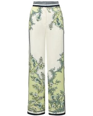 Veronica Beard Grigore Floral Pants - Green