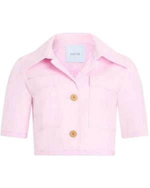 Patou Short-Sleeves Buttoned Jacket - Pink