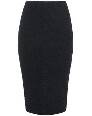 Elisabetta Franchi Snake-Pattern Knit Skirt - Black