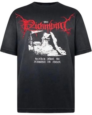 John Richmond Graphic-Print T-Shirt - Black