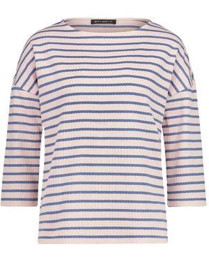 Betty Barclay Striped Ribbed T-Shirt - White