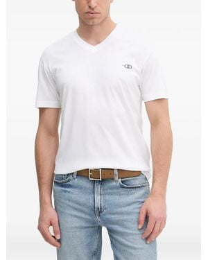 Liu Jo V-Neck Logo T-Shirt - White