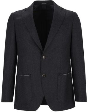 Al Duca d'Aosta Fusion Wool Suit - Black