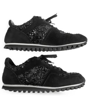 Comme des Garçons Spalwart Sequin-Embellished Trainers - Black