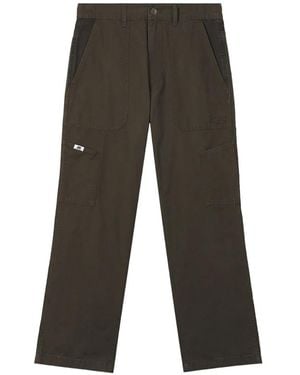 Chocoolate Cargo-Pocket Straight-Leg Trousers - Grey