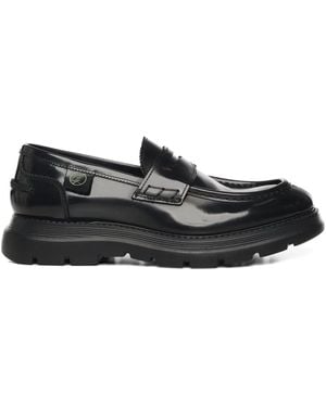 Giuliano Galiano Bryan Mocassins Leather Loafers - Black