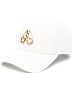 Moose Knuckles Twill Baseball Cap - White