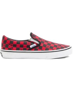 Vans Zapatillas Vlogo Con Motivo Ajedrezado De X - Rojo