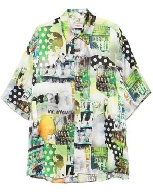 Martine Rose Boxy Wrap Shirt - Green