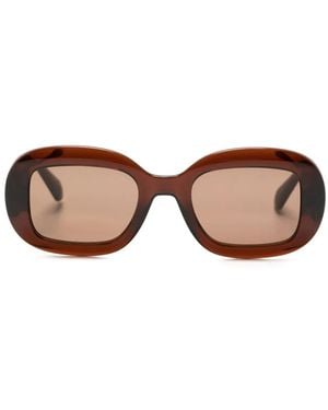 Ferragamo Occhiali Da Sole Sf2038Se Squadrati - Marrone