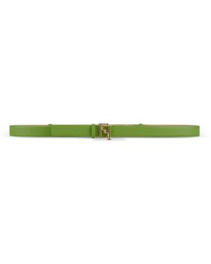 Elisabetta Franchi Logo-Buckle Leather Belt - Green