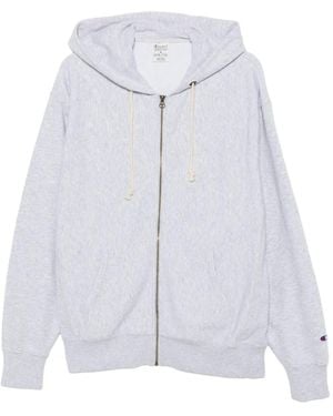 Champion Zip-Up Hoodie - White
