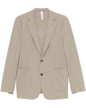 DISTRETTO 12 Active Single-Breasted Patch-Pocket Jacket - Natural