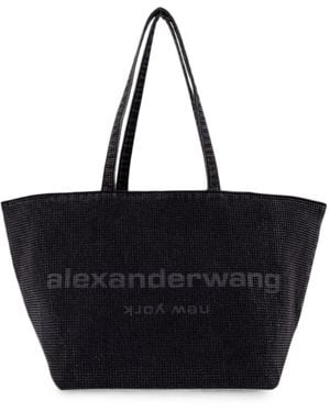 Alexander Wang Punch Rhinestone-Embellished Tote Bag - Black