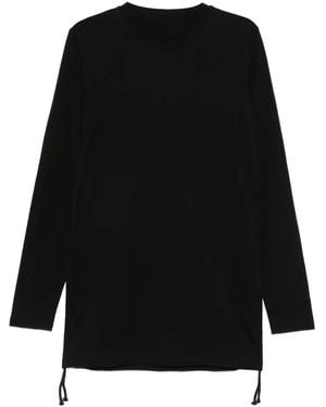 Nomen Nescio Camiseta De Manga Larga Con Cordones - Negro
