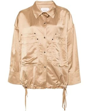 Dorothee Schumacher Drawstring-Hem Shirt Jacket - Natural