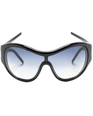 Christopher Esber Uma 98 Wraparound-Frame Sunglasses - Blue