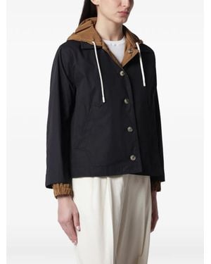 Herno Manteau Ample À Design Réversible - Black