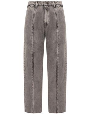 DIESEL Straight-Leg Distressed Jeans - Grey