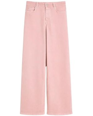 Weekend by Maxmara Wide-Leg Jeans - Pink