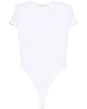 Wardrobe NYC Short-Sleeves Bodysuit - White
