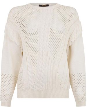 Moorer Fringe-Trimmed Sweater - White