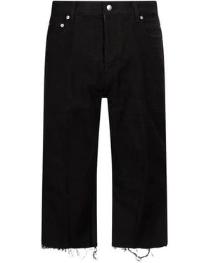 Rick Owens Raw-Cut Cropped Trousers - Black