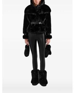Rudsak Chloe Belted Faux-Fur Coat - Black