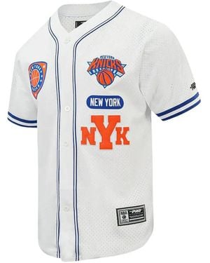 Stadium Goods New York Knicks Letterman Mesh Shirt - White