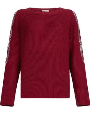 Liu Jo Sweat À Détails D'Oeillets - Rouge