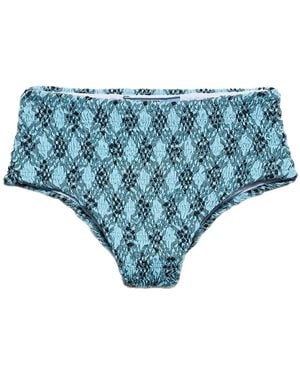 Prada Checked Bikini Bottoms - Blue