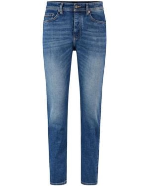 BOSS Mid-Rise Slim-Fit Jeans - Blue