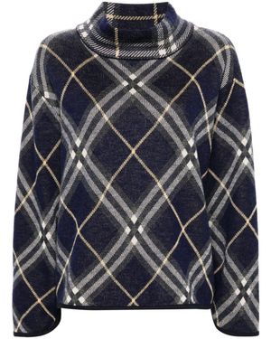 Eric Bompard Tartan Sweater - Blue