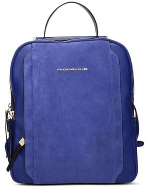 Piquadro Side-Zip Backpack - Blue