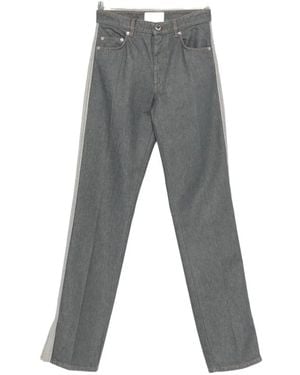 Sportmax Side-Stripe Split-Hem Jeans - Grey