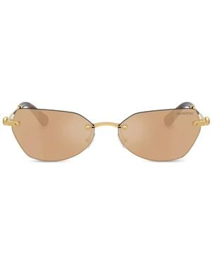 Swarovski Crystal-Embellished Tortoiseshell Sunglasses - Natural