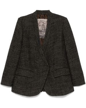 Ziggy Chen Bouclé Blazer - Zwart