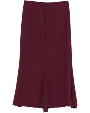 Patrizia Pepe Flared Midi Skirt - Purple