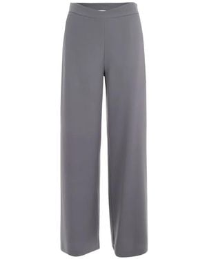 Patrizia Pepe Logo-Plaque Trousers - Grey