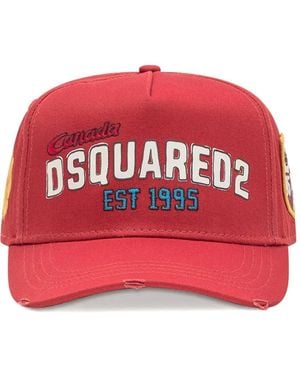 DSquared² ダメージ キャップ - レッド