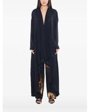 Tessitura Body Couture Asymmetric Oversized Jacket - Blue