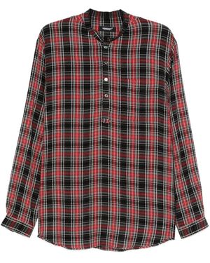 Undercover Check-Pattern Shirt - Brown