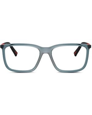 Prada Linea Rossa Brille Mit Eckigem Gestell - Blau