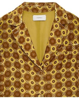 Maliparmi Patterned Collared Jacket - Metallic