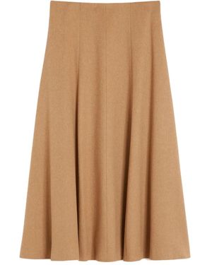 Max Mara Ausgestellter Rock mit Einsätzen - Braun