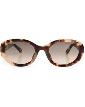 Chloé Marcie Tortoiseshell-Effect Oval-Frame Sunglasses - Brown
