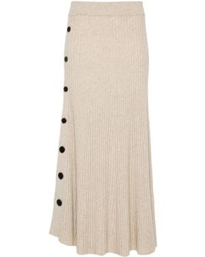 Bompard Buttoned Maxi Skirt - Natural