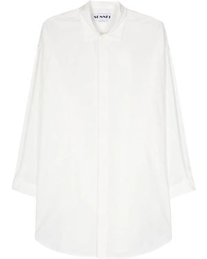 Sunnei Logo-Tag Poplin Shirt - White