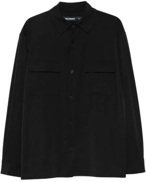 KARL LAGERFELD Flap-Pocket Overshirt - Black