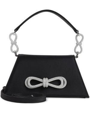 Mach & Mach Schultertasche Mit Verzierter Schleife - Schwarz